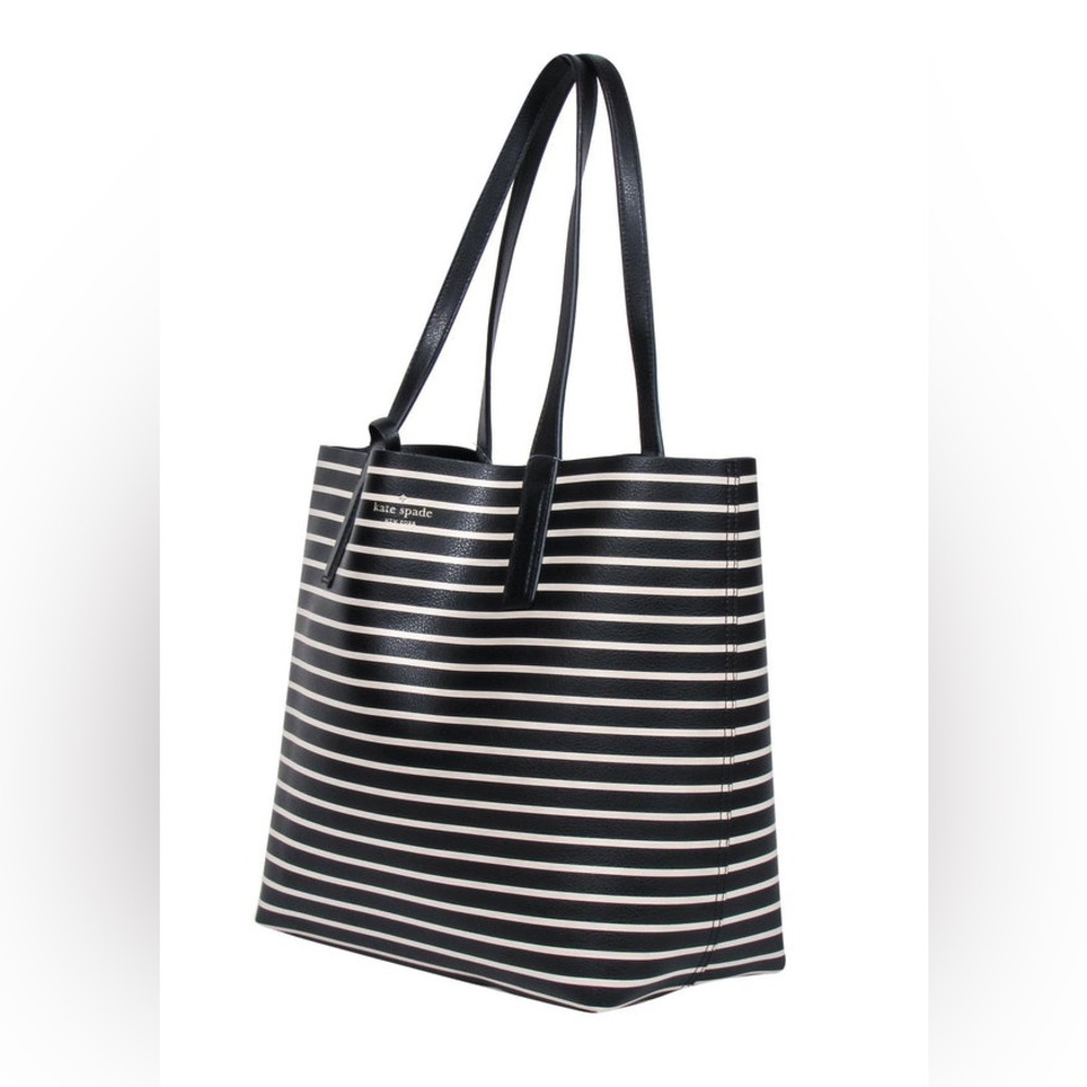 Kate Spade Arch Lauren Stripe Reversible
Tote In Black & Cream and Black. - Picture 3 of 15